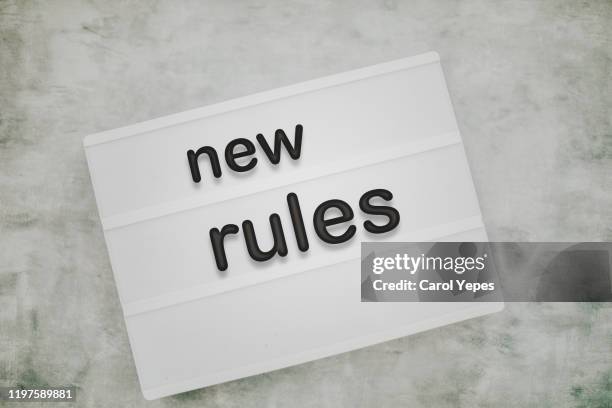 new rules message on lightbox.top view - new guidance stock pictures, royalty-free photos & images