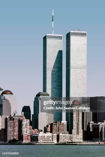 usa, new york, manhattan island - twin towers manhattan stock pictures, royalty-free photos & images