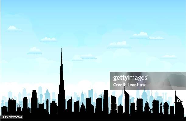 illustrations, cliparts, dessins animés et icônes de dubaï (tous les bâtiments sont complets et reportables) - burj al arab