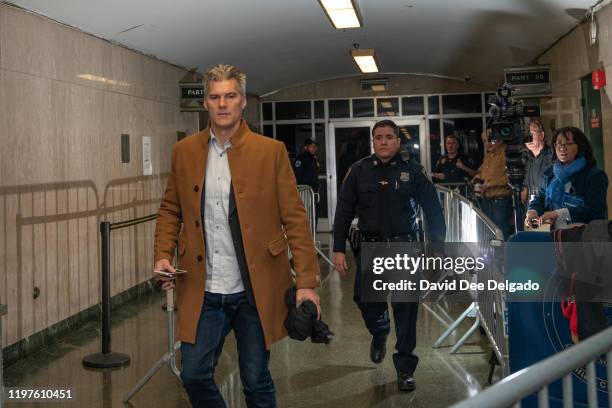 Dawn Dunning's former fiancé, Lincoln Davies departs from the Manhattan Criminal Court after testifying at the sex assault trial of Harvey Weinstein...