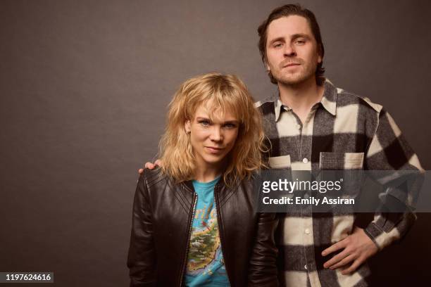 Ane Dahl Torp and Sverrir Gudnason from Charter pose for a portrait at the Pizza Hut Lounge on January 25, 2020 in Park City, Utah.