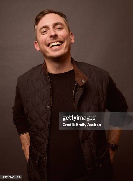 Brian Morrison from Bastards' Road poses for a portrait at the Pizza Hut Lounge on January 26, 2020 in Park City, Utah.