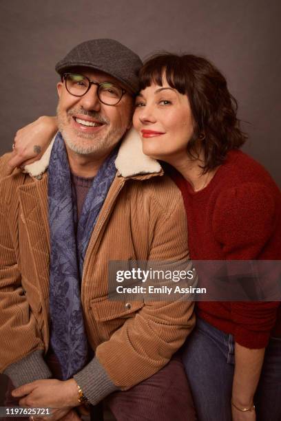 Laurent Bouzereau and Natasha Gregson Wagner from Natalie Wood - What Remains Behind pose for a portrait at the Pizza Hut Lounge on January 26, 2020...