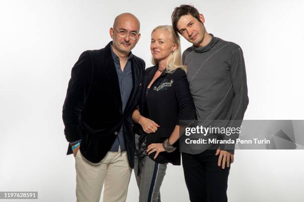 Producers Julian Cautherley, Bronwyn Cornelius and Timur Bekbosunov pose for a portrait at the 2020 Film Independent Spirit Awards Nominee Brunch at...