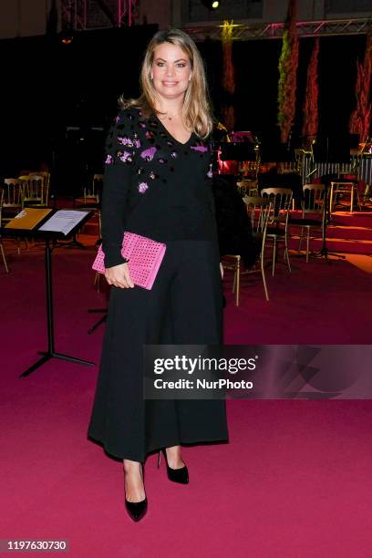 Carla Goyanes attends fashion show during the Mercedes Benz Fashion Week Autum/Winter 2020-21 at Ifema on January 30, 2020 in Madrid, Spain.