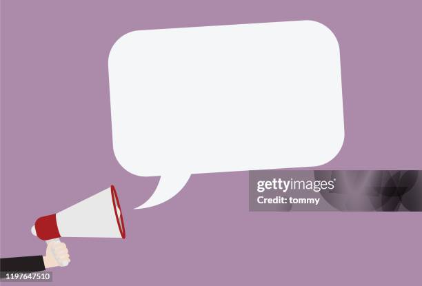 speech bubble from a megaphone - outside the box icon vector stock illustrations