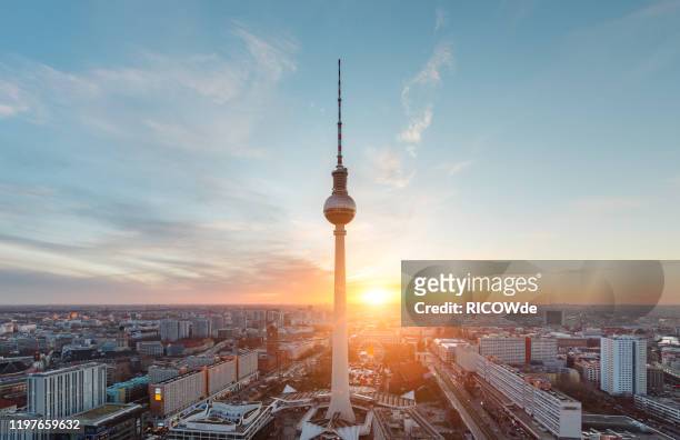 urban skyline of berlin - berlin stock pictures, royalty-free photos & images