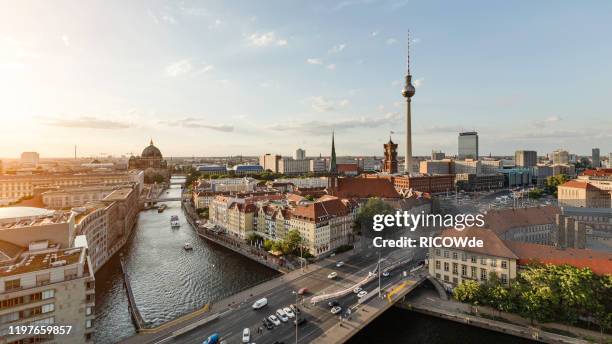 urban skyline of berlin, germany - berlin germany stock pictures, royalty-free photos & images