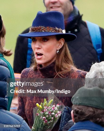 Members of the Royal Family Attend Sunday Church Service At Sandringham