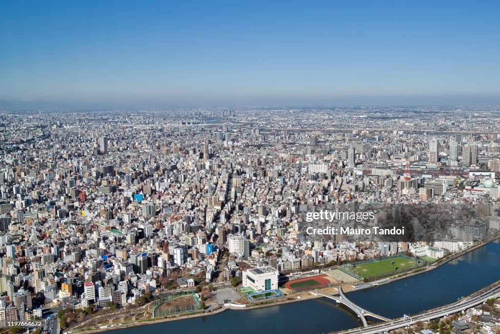 View of the city of Tokyo
