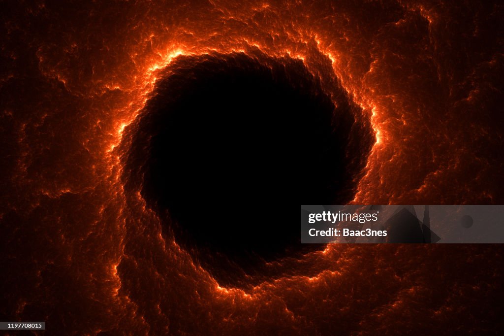 Flame inferno - black hole in the midle of an explosion