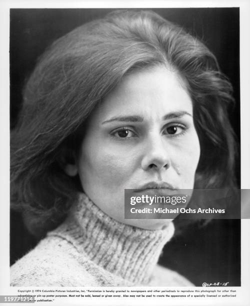 Ann Prentiss with somber look in a scene from the film 'California Split', 1974.