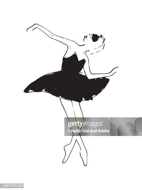 bildbanksillustrationer, clip art samt tecknat material och ikoner med skiss av en ballerina - ballet dancers russia