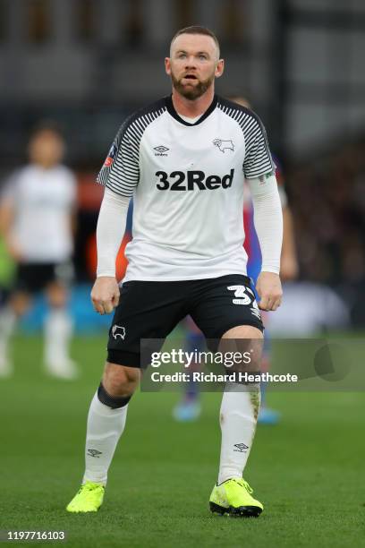 Wayne Rooney of Derby in action during the FA Cup Third Round match between Crystal Palace and Derby County at Selhurst Park on January 05, 2020 in...