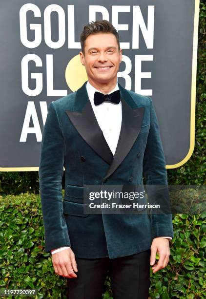 Ryan Seacrest attends the 77th Annual Golden Globe Awards at The Beverly Hilton Hotel on January 05, 2020 in Beverly Hills, California.