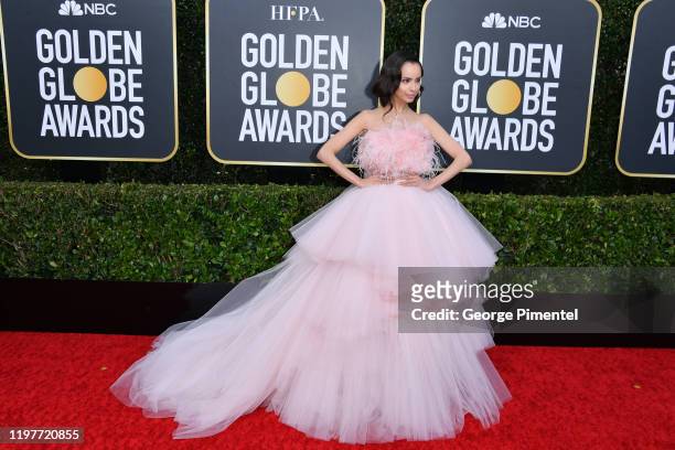 Sofia Carson attends the 77th Annual Golden Globe Awards at The Beverly Hilton Hotel on January 05, 2020 in Beverly Hills, California.
