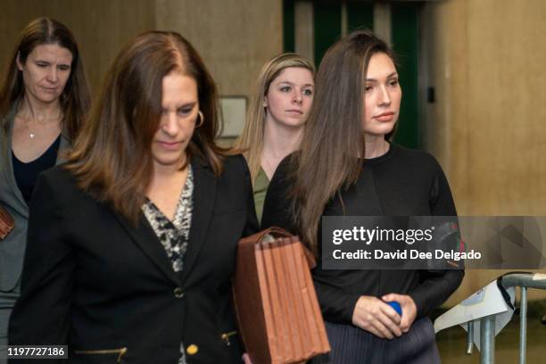 The prosecution's key witness Jessica Mann arrives at Manhattan criminal court to testify at the sex assault trial of Harvey Weinstein on January 31,...