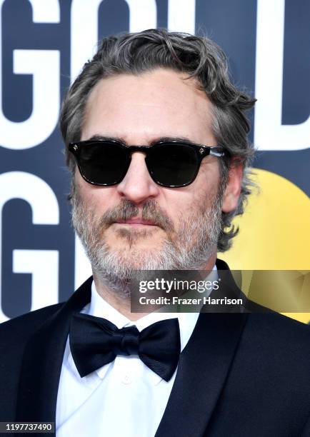 Joaquin Phoenix attends the 77th Annual Golden Globe Awards at The Beverly Hilton Hotel on January 05, 2020 in Beverly Hills, California.