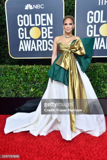 Jennifer Lopez attends the 77th Annual Golden Globe Awards at The Beverly Hilton Hotel on January 05, 2020 in Beverly Hills, California.