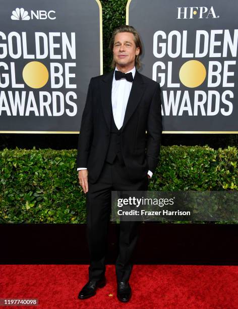 Brad Pitt attends the 77th Annual Golden Globe Awards at The Beverly Hilton Hotel on January 05, 2020 in Beverly Hills, California.