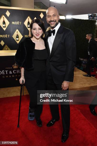 Keegan-Michael Key and Elisa Key attend the 77th Annual Golden Globe Awards at The Beverly Hilton Hotel on January 05, 2020 in Beverly Hills,...