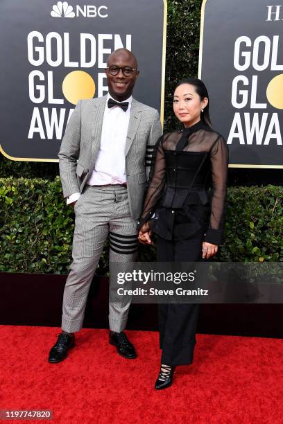 Barry Jenkins and Lulu Wang attend the 77th Annual Golden Globe Awards at The Beverly Hilton Hotel on January 05, 2020 in Beverly Hills, California.