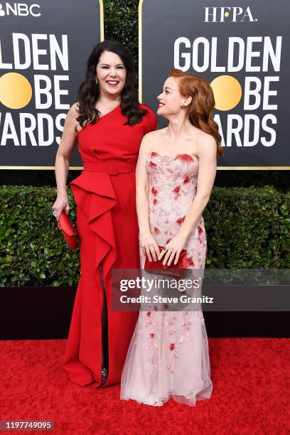 Lauren Graham and Jane Levy attend the 77th Annual Golden Globe Awards at The Beverly Hilton Hotel on January 05, 2020 in Beverly Hills, California.