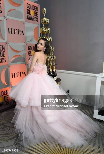 Sofia Carson attends the 77th Annual Golden Globe Awards at The Beverly Hilton Hotel on January 05, 2020 in Beverly Hills, California.