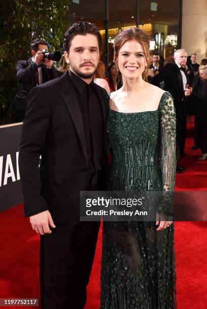 Kit Harington and Rose Leslie attend the 77th Annual Golden Globe Awards sponsored by Icelandic Glacial on January 5, 2020 at the Beverly Hilton in...