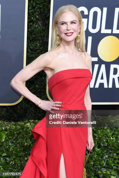 Nicole Kidman attends the 77th Annual Golden Globe Awards at The Beverly Hilton Hotel on January 05, 2020 in Beverly Hills, California.