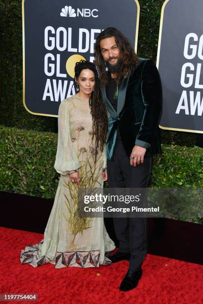 Lisa Bonet and Jason Momoa attend the 77th Annual Golden Globe Awards at The Beverly Hilton Hotel on January 05, 2020 in Beverly Hills, California.