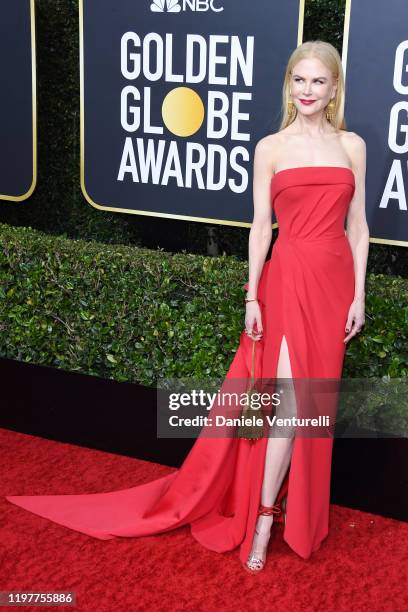 Nicole Kidman attends the 77th Annual Golden Globe Awards at The Beverly Hilton Hotel on January 05, 2020 in Beverly Hills, California.