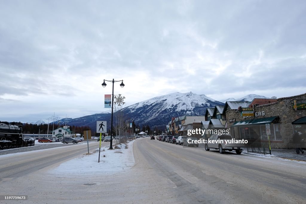 Jasper Cityscape in the Winter