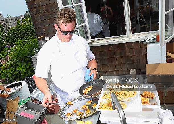 Chef Patrick Connolly cooks at the Rolls-Royce Hamptons Brunch Produced By Rand Luxury on July 23, 2011 in Watermill, New York.