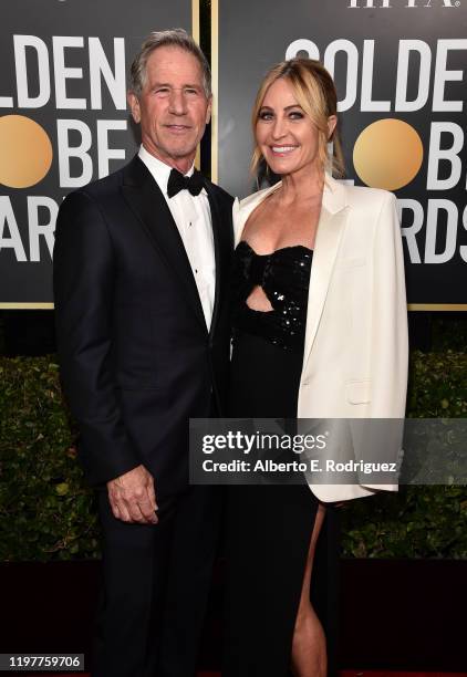 Lionsgate Entertainment CEO Jon Feltheimer and Laurie Feltheimer attend the 77th Annual Golden Globe Awards at The Beverly Hilton Hotel on January...