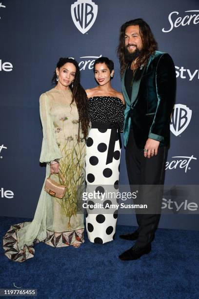 Lisa Bonet, Zoë Kravitz, and Jason Momoa attend the 21st Annual Warner Bros. And InStyle Golden Globe After Party at The Beverly Hilton Hotel on...