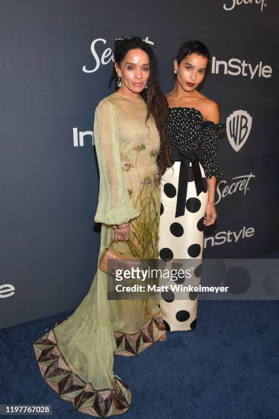 Lisa Bonet and Zoe Kravitz attend The 2020 InStyle And Warner Bros. 77th Annual Golden Globe Awards Post-Party at The Beverly Hilton Hotel on January...