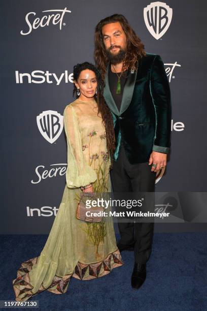 Lisa Bonet and Jason Momoa attend The 2020 InStyle And Warner Bros. 77th Annual Golden Globe Awards Post-Party at The Beverly Hilton Hotel on January...