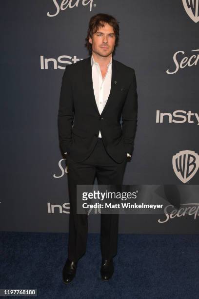Ian Somerhalder attends The 2020 InStyle And Warner Bros. 77th Annual Golden Globe Awards Post-Party at The Beverly Hilton Hotel on January 05, 2020...