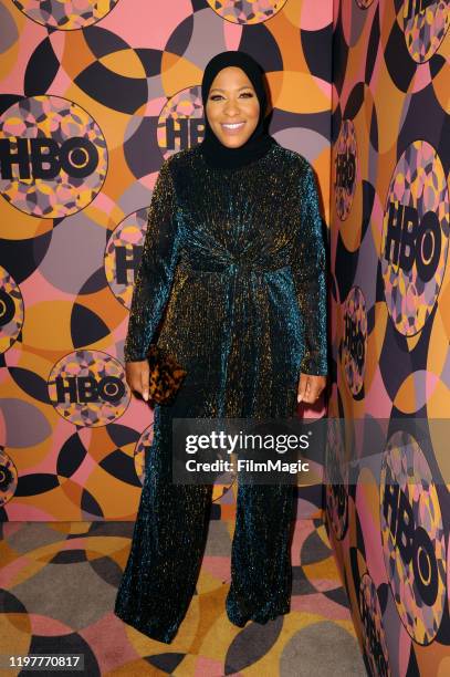 Ibtihaj Muhammad attends HBO's Official 2020 Golden Globe Awards After Party in Los Angeles, California.