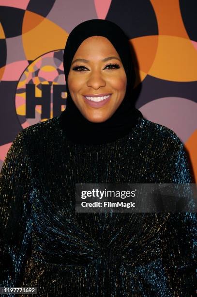 Ibtihaj Muhammad attends HBO's Official 2020 Golden Globe Awards After Party in Los Angeles, California.