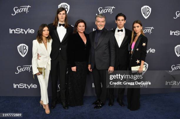 Avery Wheless, Dylan Brosnan, Keely Brosnan, Pierce Brosnan, Paris Brosnan and Alex Lee Aillón attends the 21st Annual Warner Bros. And InStyle...