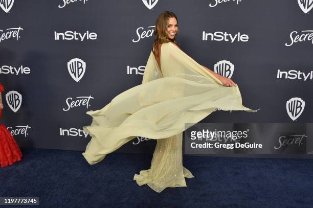 Hannah Brown attends the 21st Annual Warner Bros. And InStyle Golden Globe After Party at The Beverly Hilton Hotel on January 05, 2020 in Beverly...