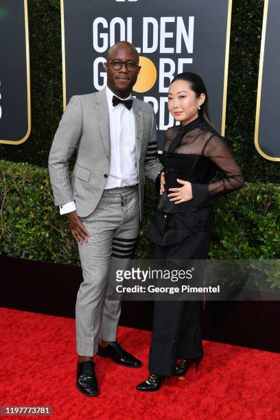 Barry Jenkins and Lulu Wang attend the 77th Annual Golden Globe Awards at The Beverly Hilton Hotel on January 05, 2020 in Beverly Hills, California.