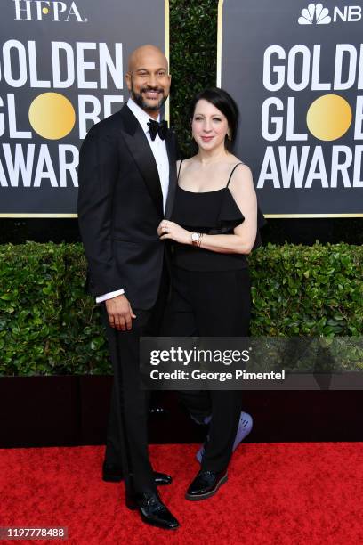 Keegan-Michael Key and Elisa Key attend the 77th Annual Golden Globe Awards at The Beverly Hilton Hotel on January 05, 2020 in Beverly Hills,...