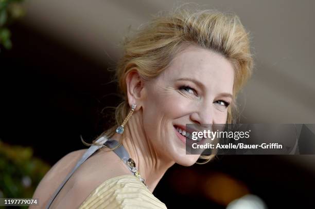 Cate Blanchett attends the 77th Annual Golden Globe Awards at The Beverly Hilton Hotel on January 05, 2020 in Beverly Hills, California.