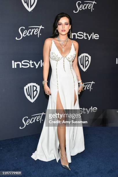 Bella Thorne attends the 21st Annual Warner Bros. And InStyle Golden Globe After Party at The Beverly Hilton Hotel on January 05, 2020 in Beverly...
