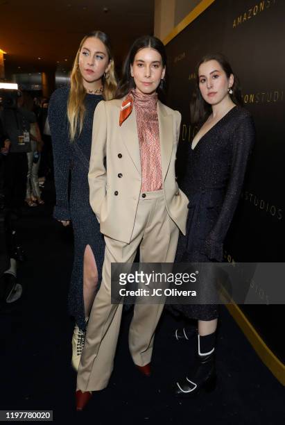 Este Haim, Danielle Haim and Alana Haim of the band Haim attend the Amazon Studios Golden Globes After Party at The Beverly Hilton Hotel on January...