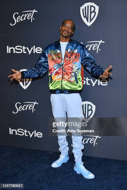 Snoop Dogg attends the 21st Annual Warner Bros. And InStyle Golden Globe After Party at The Beverly Hilton Hotel on January 05, 2020 in Beverly...