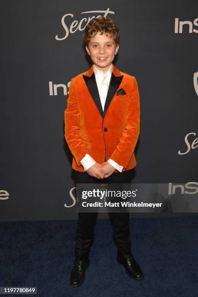 Roman Griffin Davis attends The 2020 InStyle And Warner Bros. 77th Annual Golden Globe Awards Post-Party at The Beverly Hilton Hotel on January 05,...